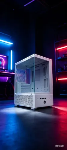 Gabinete com frente e lateral de vidro
