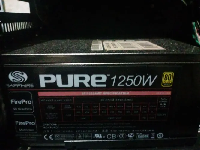 Fonte 1250w 80 plus bronze pra pc 