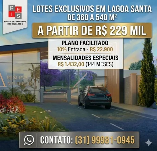 Lotes em condomínio fechado- Lagoa Santa MG