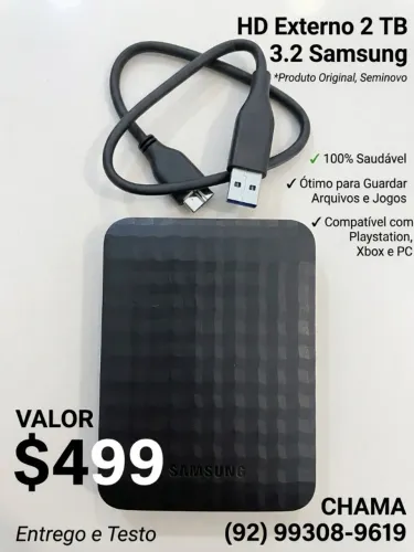 Hd externo 2 tera bytes otimo para jogos