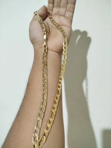 Corrente romanel banhada a ouro 