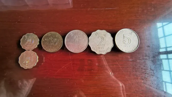 Lote 6 moedas originais de Hong Kong