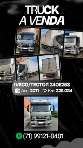 Um caminhão Iveco tector.