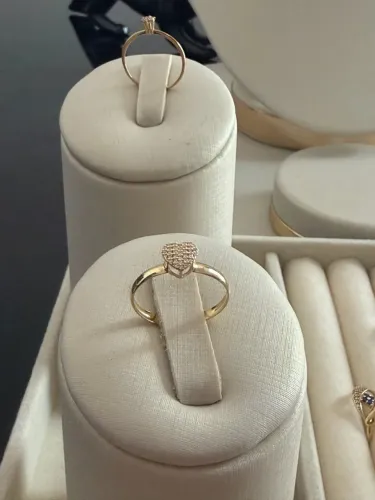 Anel de ouro 18k chuveiro madame