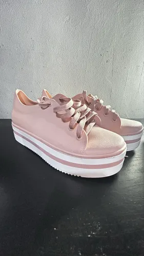 Tênis feminino Plataforma- Rose