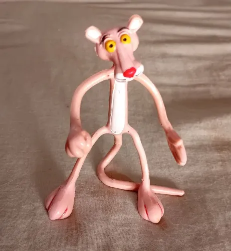 Pantera Cor de Rosa Boneco Anos 80 Bendable