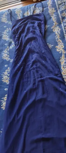 Vestido de Festa Vintage Azul