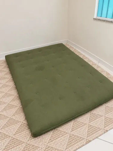 Colchão Futon Japonês Casal Verde