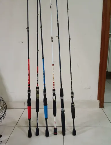Conjunto Varas Pesca (09 varas - carretilha/molinete 