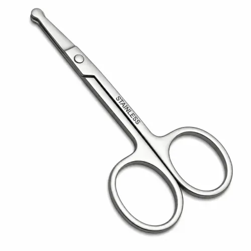 Tesoura Para Corte de Pêlos do Nariz e Bigode - Ponta Arredondada - Novo
