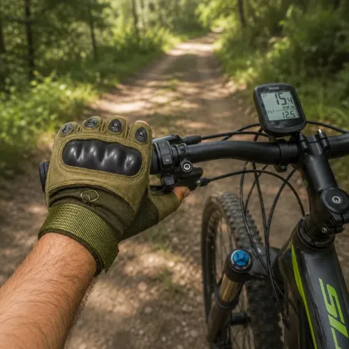 Luva Para Motociclista Meio Dedo Bike Ciclismo Reforçada Verde - Pronta Entrega