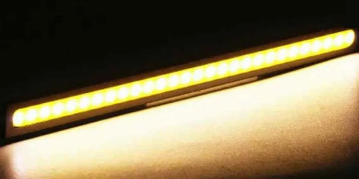 Led Cob 12v kit 2 Unid. Super Farol Drl Luz Diurna Carro Moto Amarelo COD-CP330