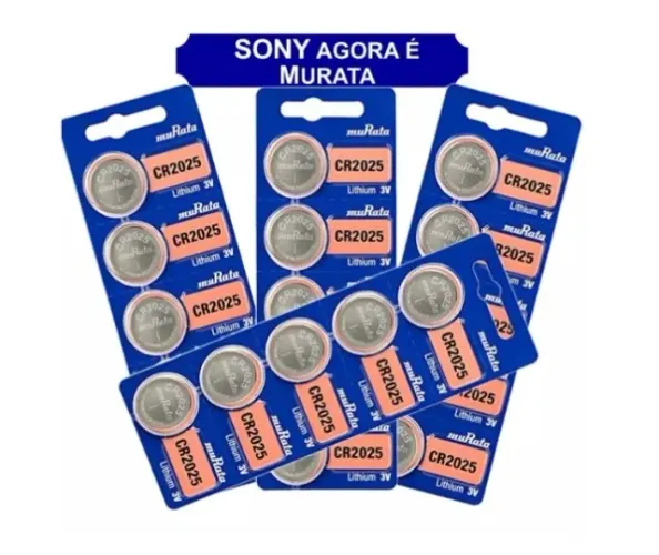 Bateria pilha murata Sony Cr 2025 e 2016 3v original computadores controles aparelhos