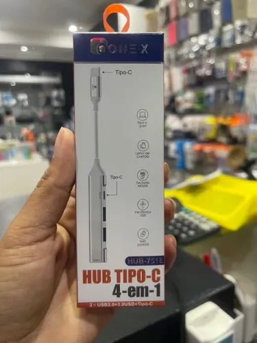 Hub e Conversor Tipo-C para USB One-X HUB-7518