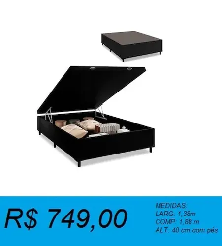 Base box de casal bau