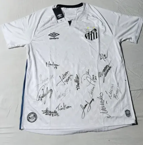 Camisa Oficial Autografada do Santos no Brasileirão 2020