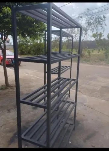 Prateleira industrial reforçado em aço tubular as unidade