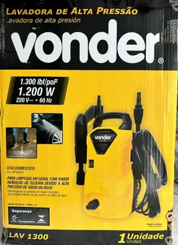Lavadora Alta Pressão da Vonder 1300 Libras 1200w 4000ml 60hz 220V Ideal Lava-Jatos Casa