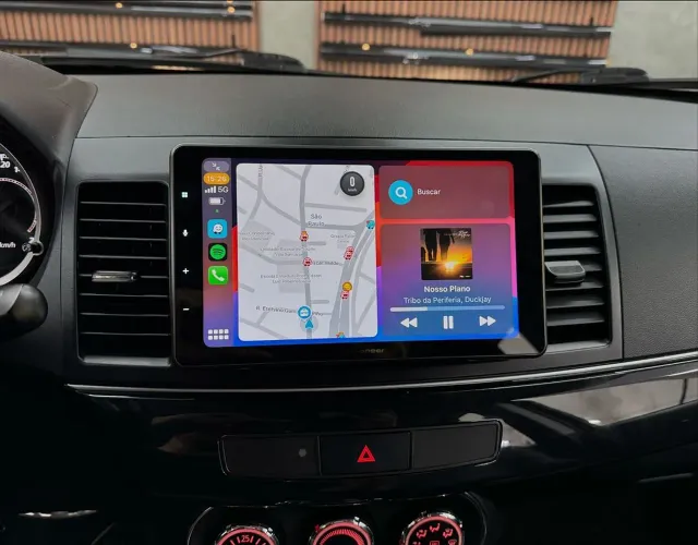 Multimídia 9 polegadas Carplay sem fio Android auto mitsubishi Lancer 