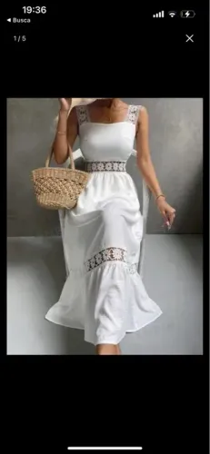 Vestido branco luxo