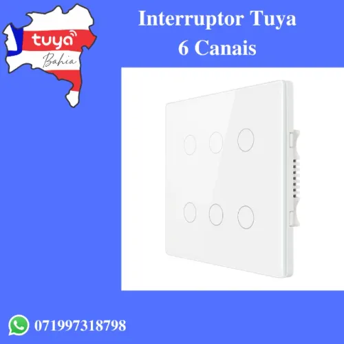 Interruptor Smart Tuya 6 Canais - Produto Original Tuya