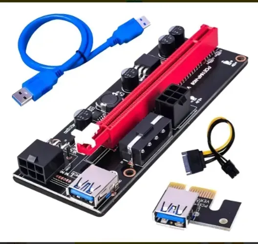 Placa Riser Card Ver 009s Usb 3.0 Pci-e 1xto16x 