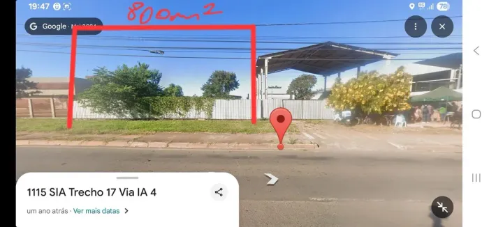 Terreno em locação 800m2 no SIA TR 17 na VIA Principal, ótimo espaço e localização para su