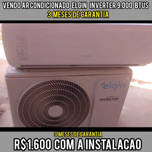 Vendo ar condicionado Elgin inverter 9.000 BTUs 