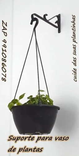 Suporte Colonial Invertido Para Vaso de Plantas "Não entregamos!"