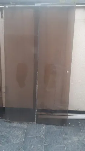 2 Portas de vidro de Box Blindex Fume para banheiro