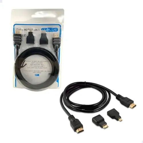 Cabo HDTV 4 em 1 IT-BLUE, modelo LE-6623. 