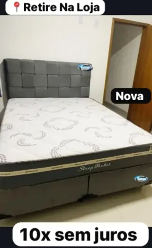 Cama box colchão e base Queen
