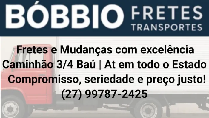Mudança baú 3/4 5mt