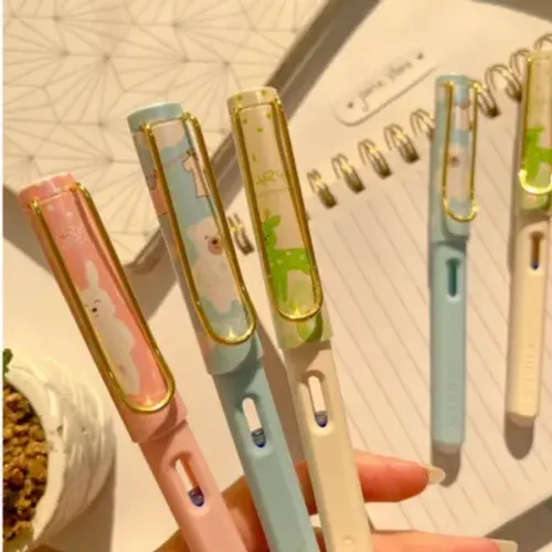 Caneta Tinteiro Recarregável Papelaria Fofa