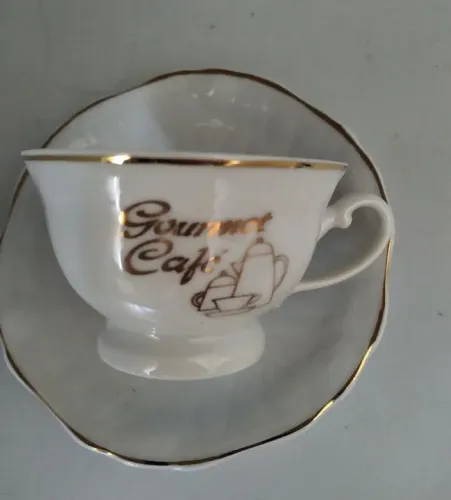 12 Xícaras em porcelana p café,Gourmet Cafe