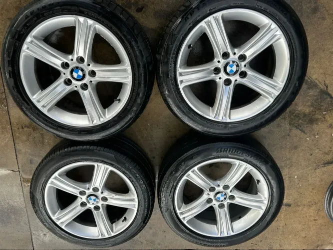 Rodas aro 17 bmw originais 5/120 + pneus bons 