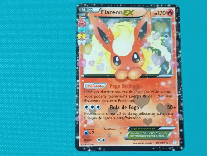 Carta Pokémon Flareon EX - RC6/RC32