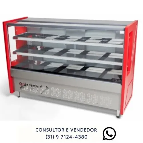 Balcão Avícola de Açougue 1,75M Vermelho Polar