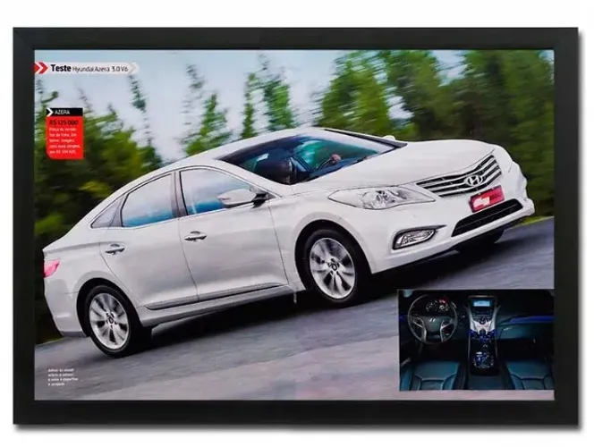 Hyundai Azera 2009 ou 2011 - Quadro decorativo/pôster com matéria original de revista