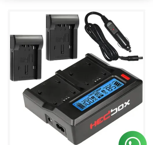 carregador de bateria dupla Hedbox RP-DC50 NOVO