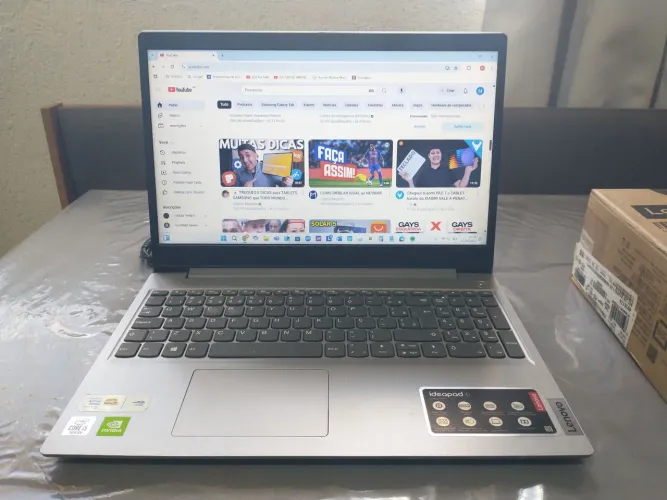 Notebook Lenovo Ideapad Intel Core i5 8GB 256 GB SSD Placa MX330 Windows 11, Prata.