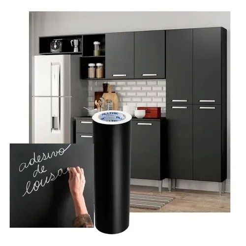 Adesivo Vinil Preto Película À Prova D'água para Decoração e Envelopamento