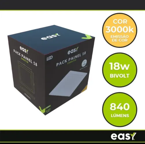 Kit 10 lâmpadas embutir LED 3000K