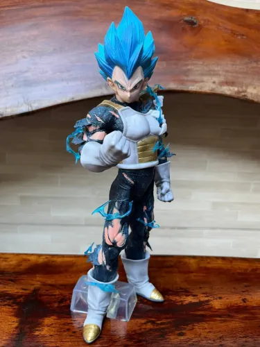 Action Figure Dragon Ball - Vegeta SJJ Blue Com Detalhes Na Roupa 27cm