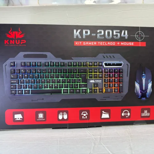 Kit gamer teclado e mouse rgb