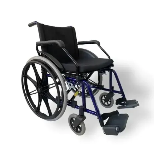 Cadeira de Rodas Poty Jaguaribe - Suporte de até 150 kg com Design Azul Moderno