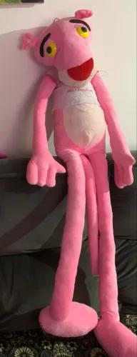 Urso gigante pantera cor de rosa