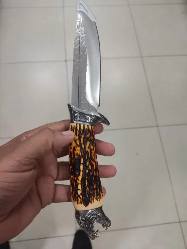 Cara de lobo faca osso