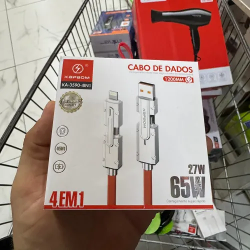 Cabo turbo 4 em 1 reforçado de alta qualidade