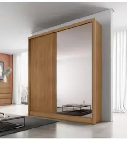 Guarda Roupa Solteiro com Espelho 100% MDF 3 Portas 3 Gavetas - Entregamos